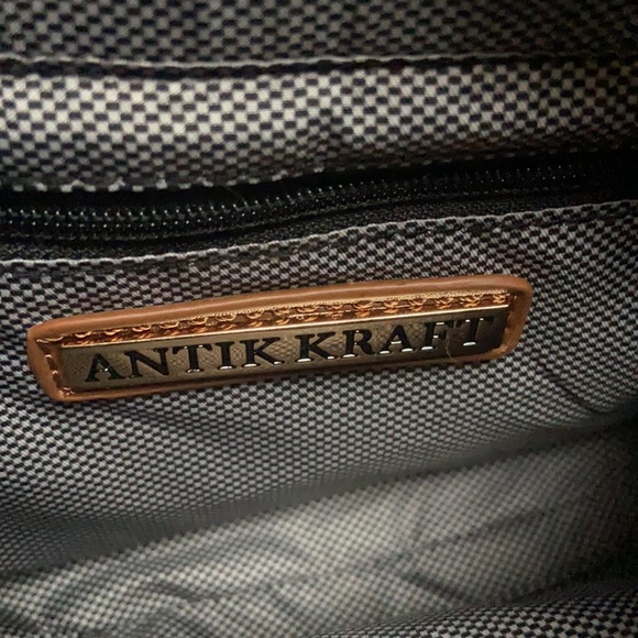 Antik Kraft 👜 Anthropologie Vegan Leather & Shearling Crossbody Flap Bag NWT - Picture 9 of 15